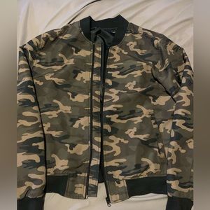 Camouflage bomber jacket